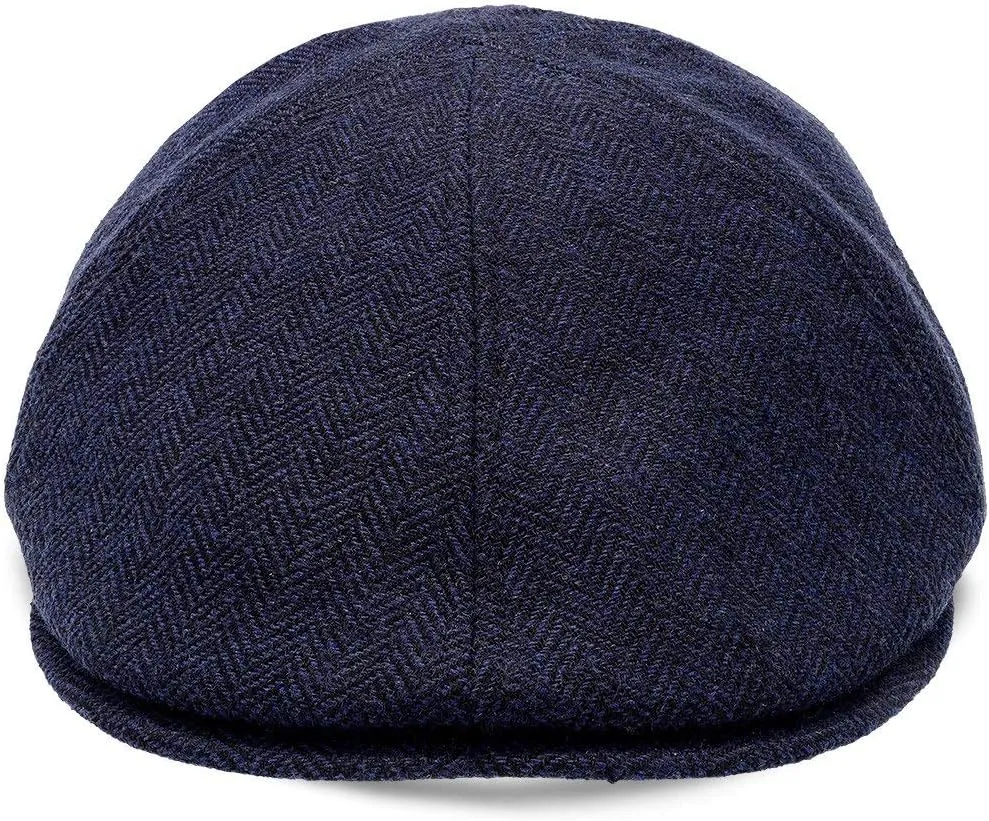 Luxe End Game Duckbill Cap - Wool Blend Classic 6-Panel Design with Comfort Stretch Fit 2 ¼" Brim Featuring Suede Underside