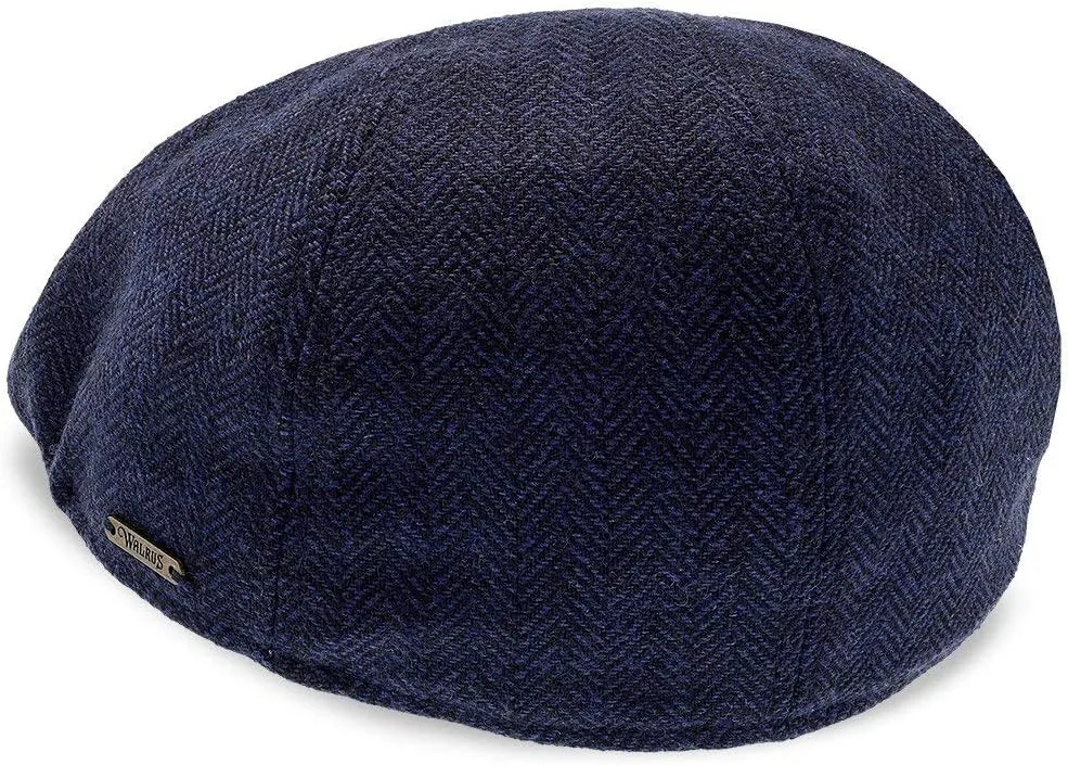 Luxe End Game Duckbill Cap - Wool Blend Classic 6-Panel Design with Comfort Stretch Fit 2 ¼" Brim Featuring Suede Underside