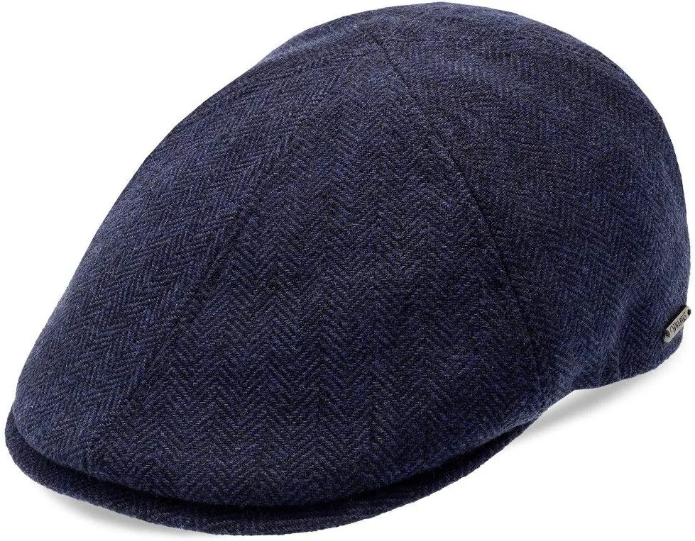 Luxe End Game Duckbill Cap - Wool Blend Classic 6-Panel Design with Comfort Stretch Fit 2 ¼" Brim Featuring Suede Underside