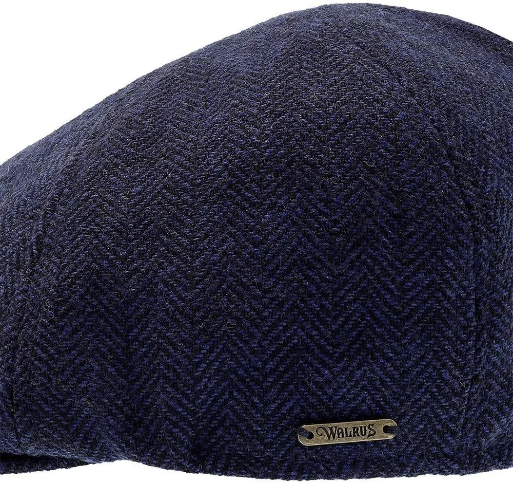 Luxe End Game Duckbill Cap - Wool Blend Classic 6-Panel Design with Comfort Stretch Fit 2 ¼" Brim Featuring Suede Underside