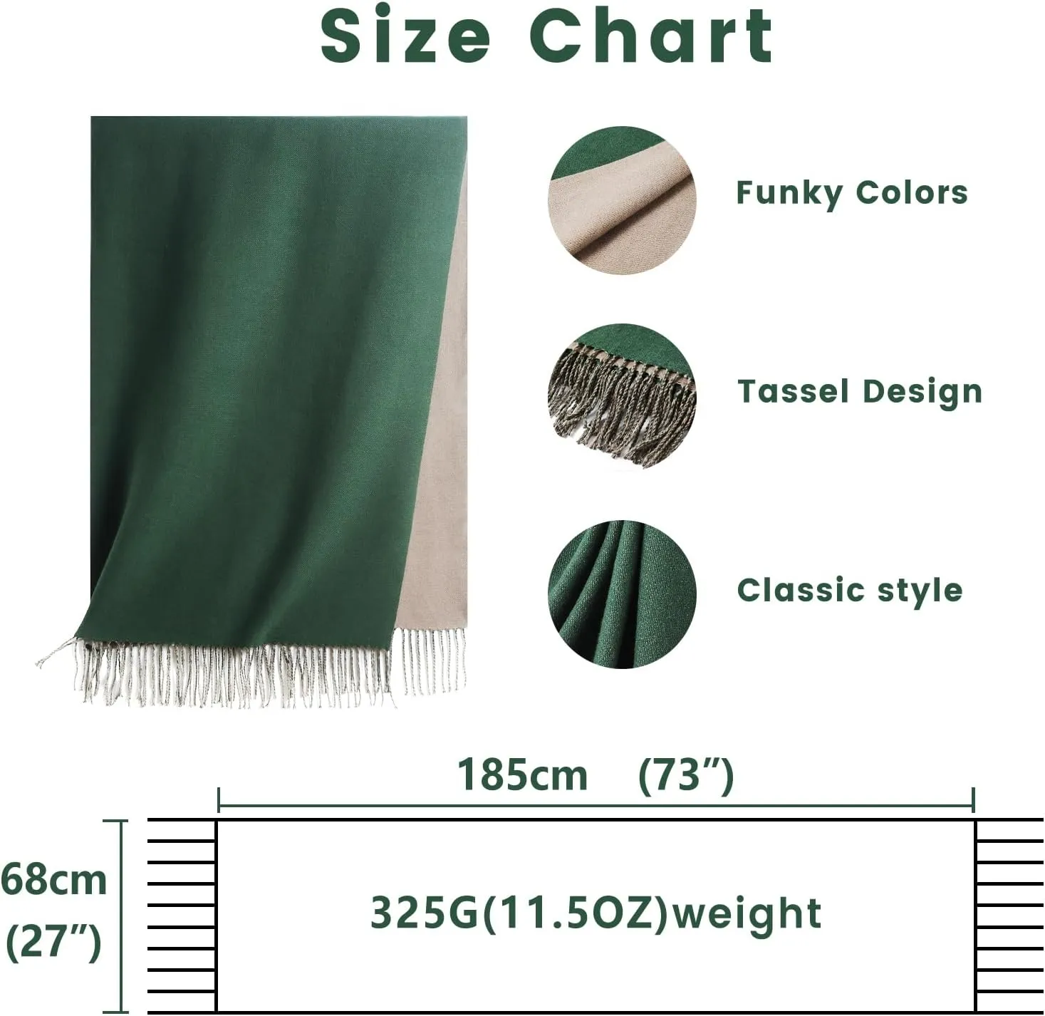 maamgic Womens Scarf Large Pashmina Shawls and Wraps Light Blanket Scarf for Evening Dress Warm Daily Travel Office