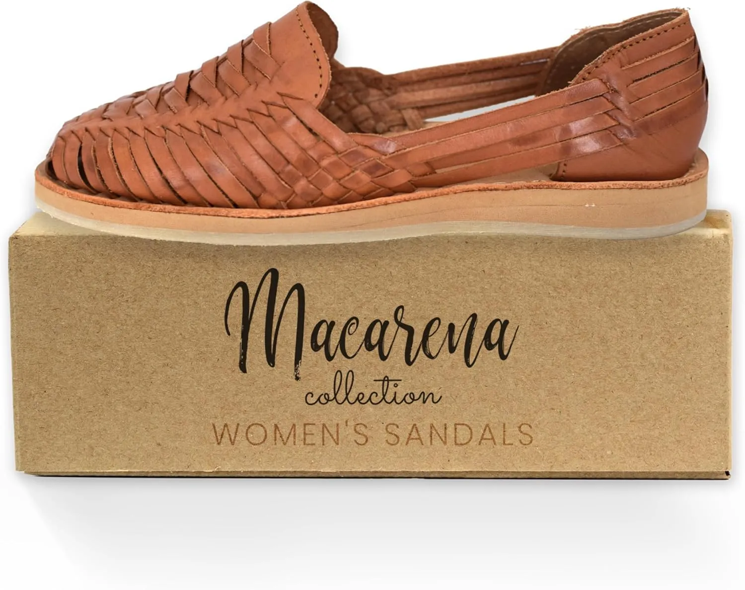 Macarena Collection Womens Shoes Leather Sandal Flat for Women | Huarache Handmade Mexican Sandals | Comfortable & Stylish Womens Sandals 3050