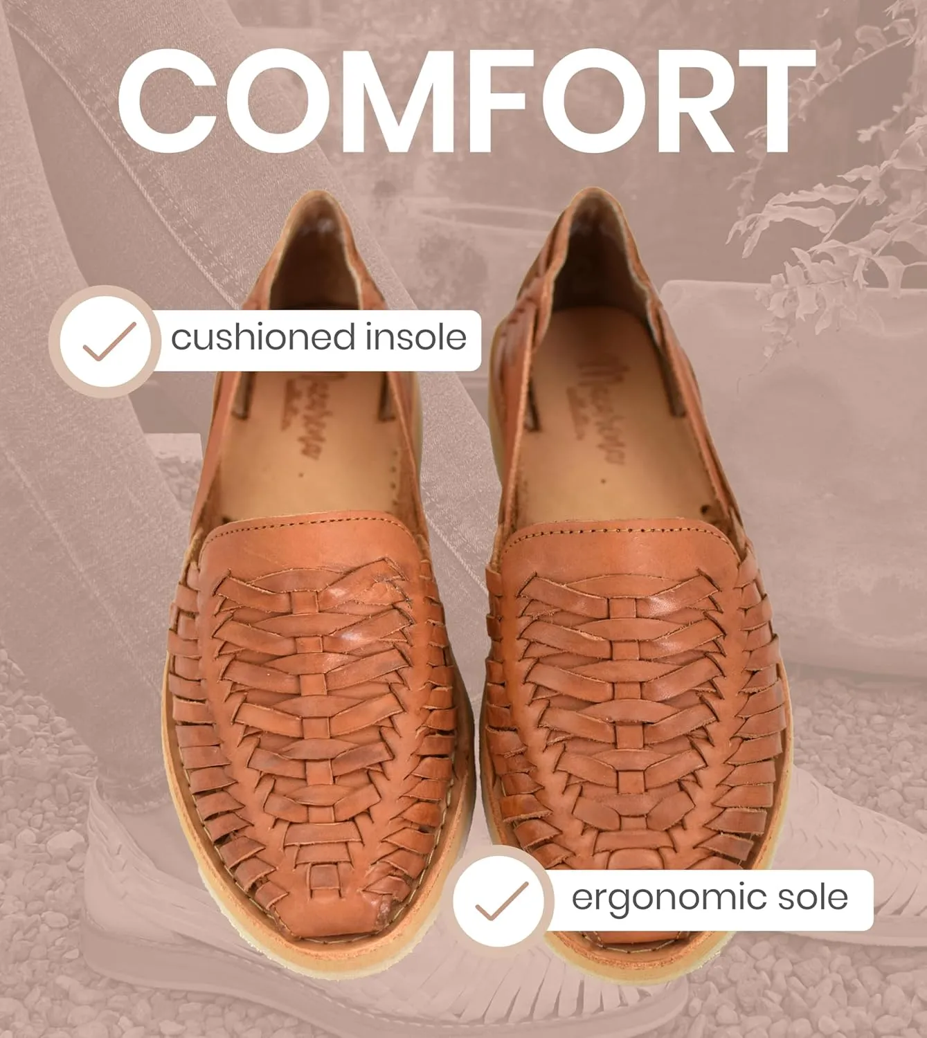Macarena Collection Womens Shoes Leather Sandal Flat for Women | Huarache Handmade Mexican Sandals | Comfortable & Stylish Womens Sandals 3050