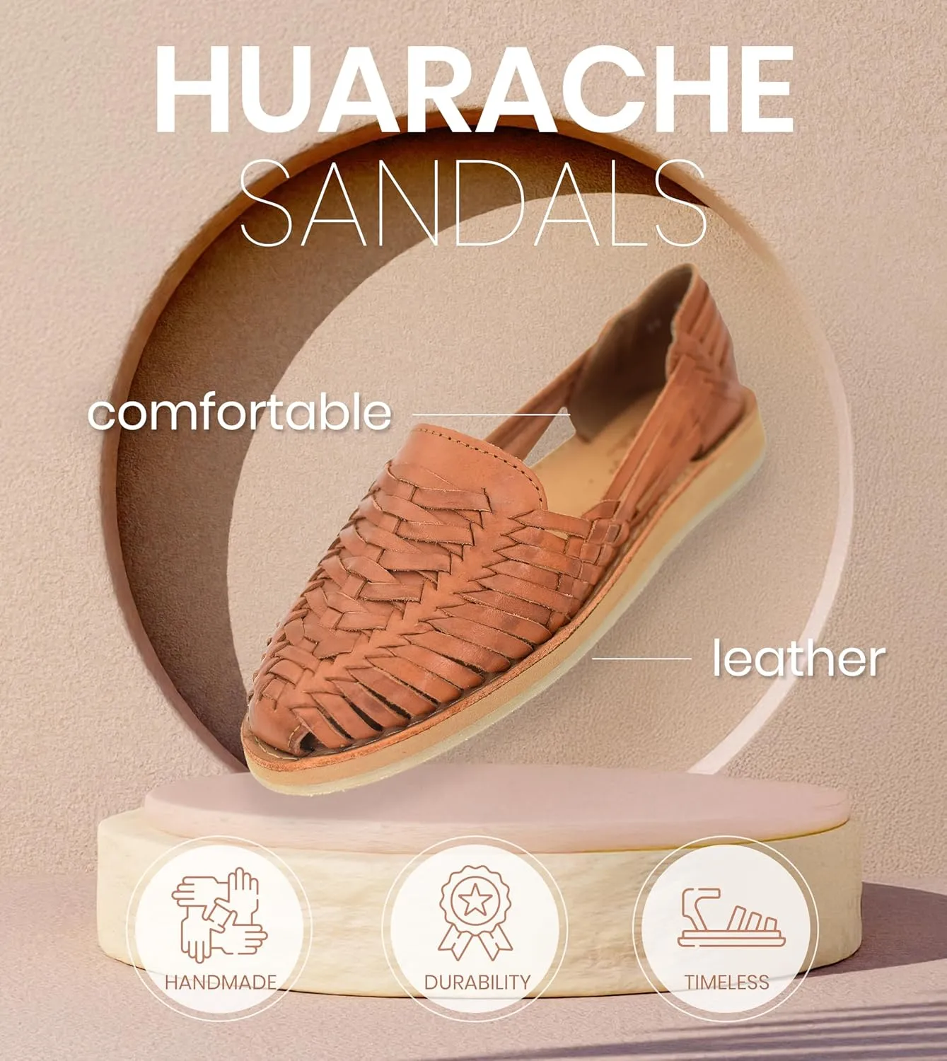 Macarena Collection Womens Shoes Leather Sandal Flat for Women | Huarache Handmade Mexican Sandals | Comfortable & Stylish Womens Sandals 3050