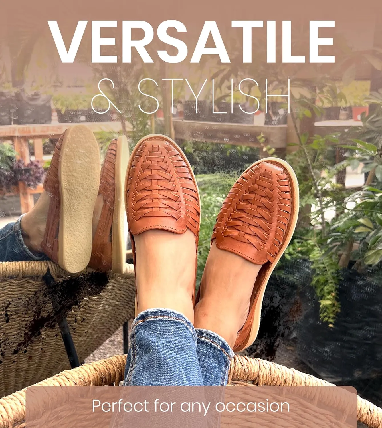 Macarena Collection Womens Shoes Leather Sandal Flat for Women | Huarache Handmade Mexican Sandals | Comfortable & Stylish Womens Sandals 3050