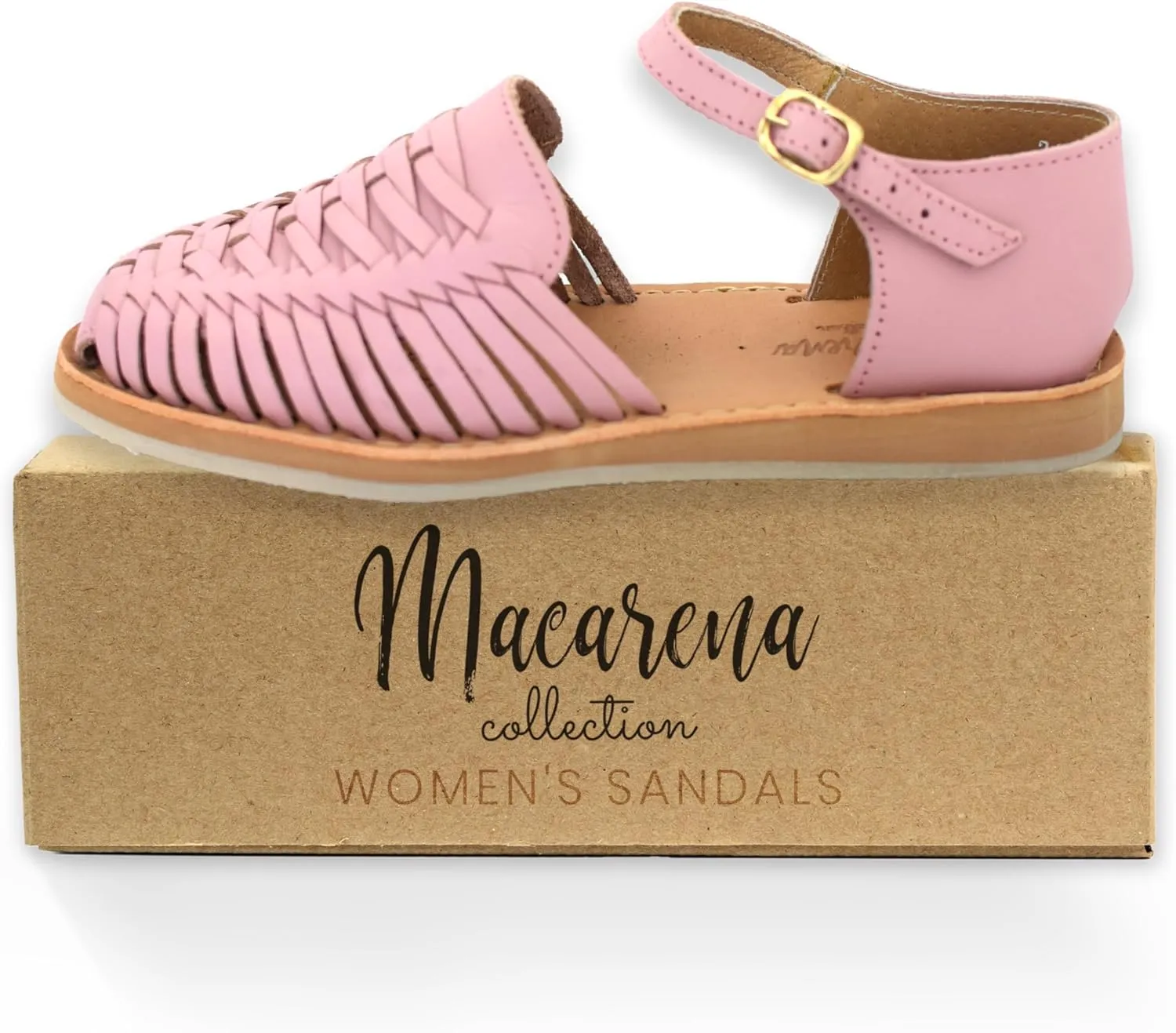 Macarena Collection Womens Shoes Leather Sandals Ankle for Women | Huarache Handmade Mexican Sandals Women | Comfortable & Stylish Womens Sandals 3050 Ankle Strap