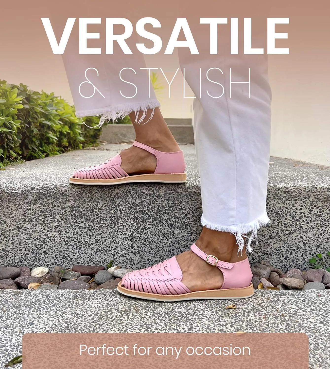 Macarena Collection Womens Shoes Leather Sandals Ankle for Women | Huarache Handmade Mexican Sandals Women | Comfortable & Stylish Womens Sandals 3050 Ankle Strap