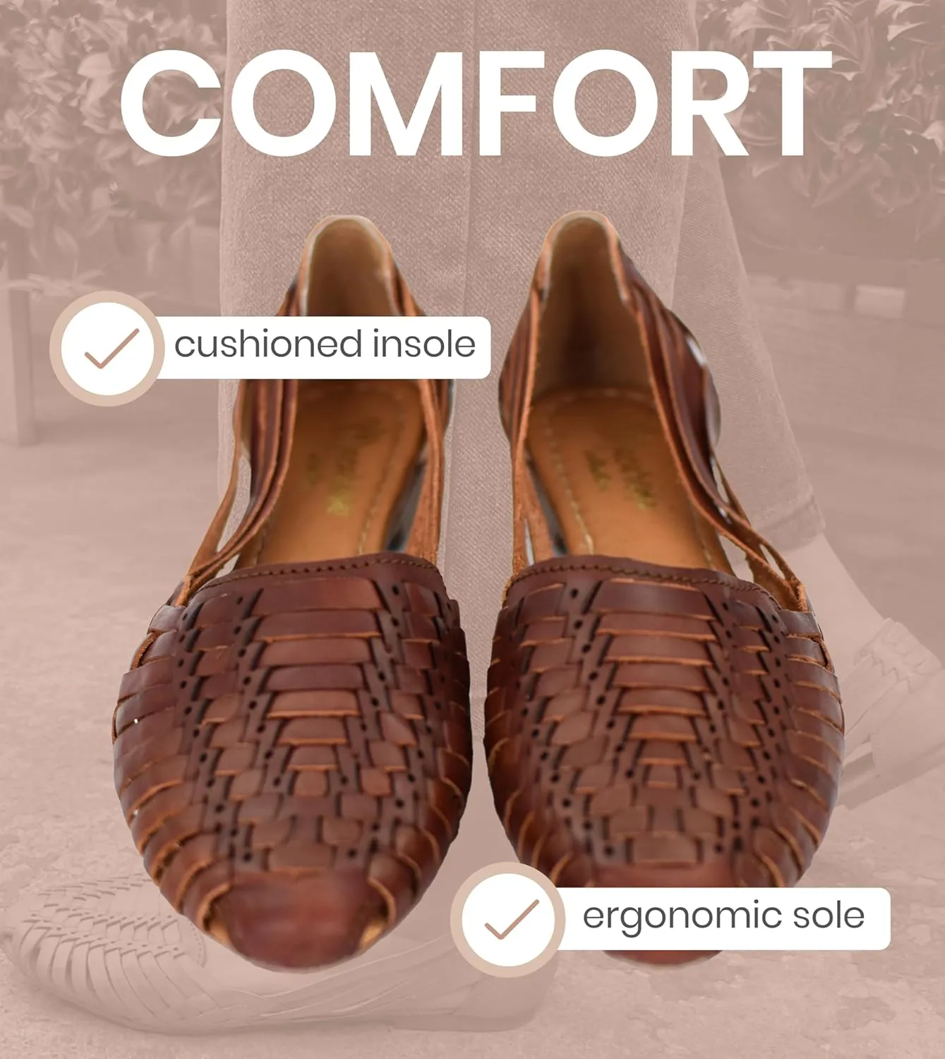 Macarena Collection Womens Shoes Leather Sandals for Women | Huarache Handmade Mexican Sandals | Comfortable & Stylish Womens Sandals 2167