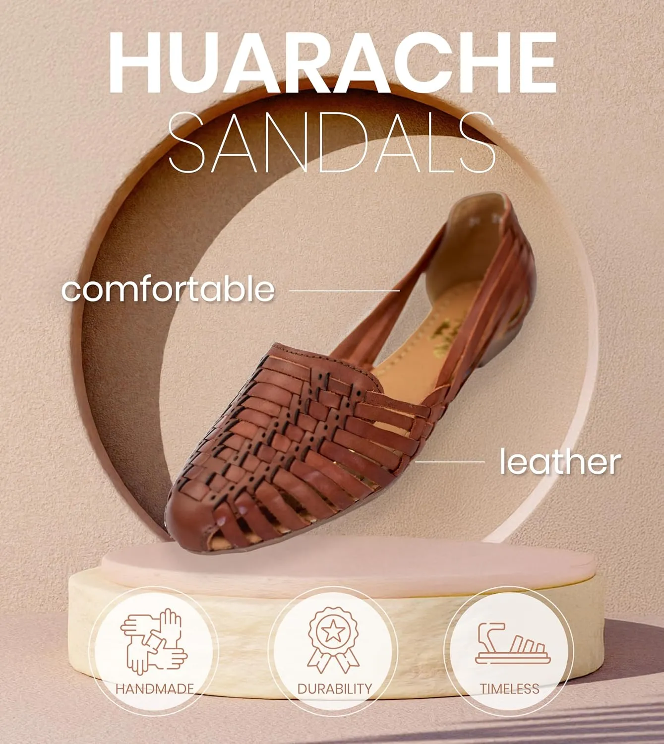 Macarena Collection Womens Shoes Leather Sandals for Women | Huarache Handmade Mexican Sandals | Comfortable & Stylish Womens Sandals 2167