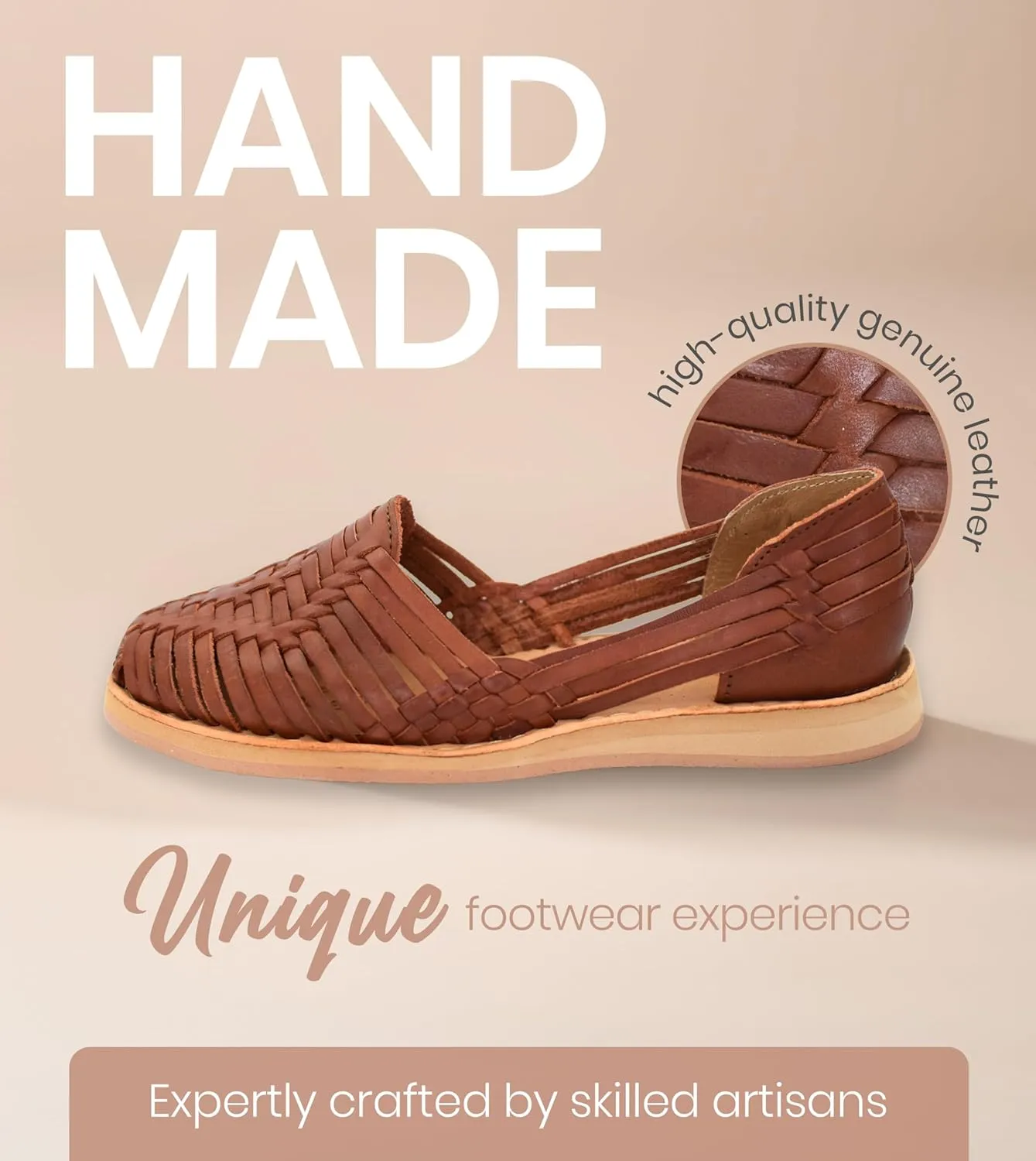 Macarena Collection Womens Shoes Leather Sandals for Women | Huarache Handmade Mexican Sandals | Comfortable & Stylish Womens Sandals 4150