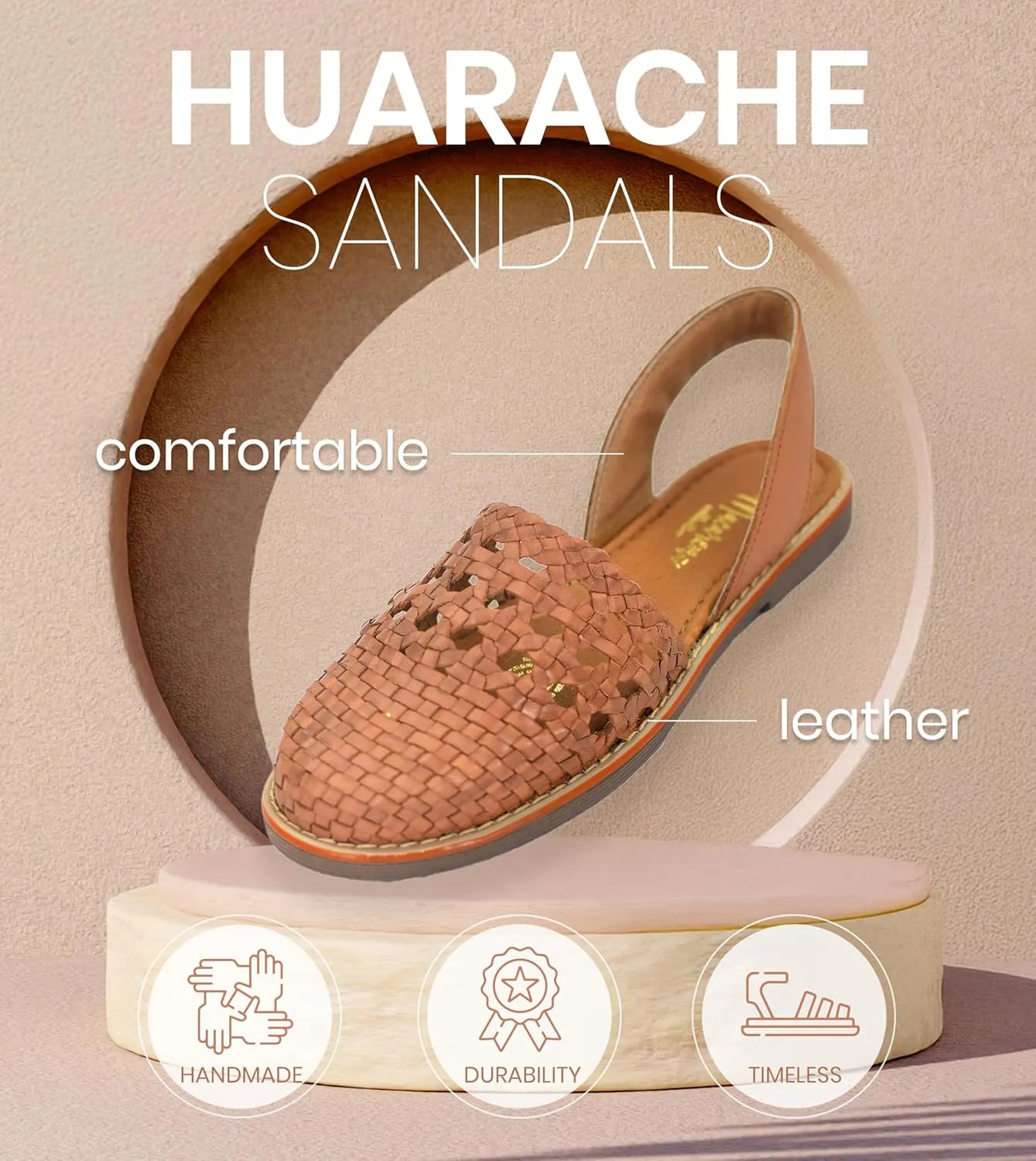 Macarena Collection Womens Shoes Leather Sandals for Women | Huarache Handmade Mexican Sandals Women | Comfortable & Stylish Womens Sandals 2340