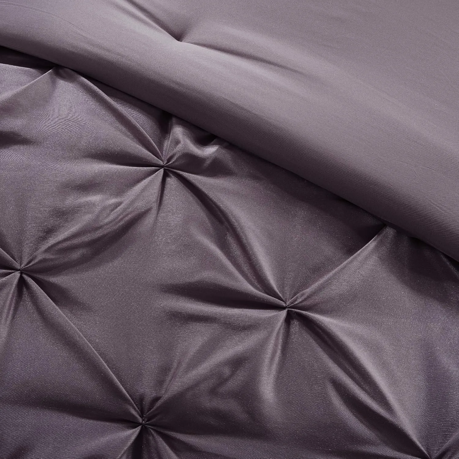 Madison Park Essentials King Comforter Set, 24 Piece Bedding With Matching Curtains, Decorative Pillows, Luxe Diamond Tufting , Room in a Bag Joella Collection, Plum King