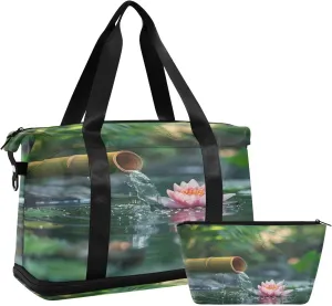 Meditation Relaxation Pattern Duffel Bag Lightweight Carry On Gym Bags for Travel and Weekends, Versatile Overnight Bag with Shoe Compartment