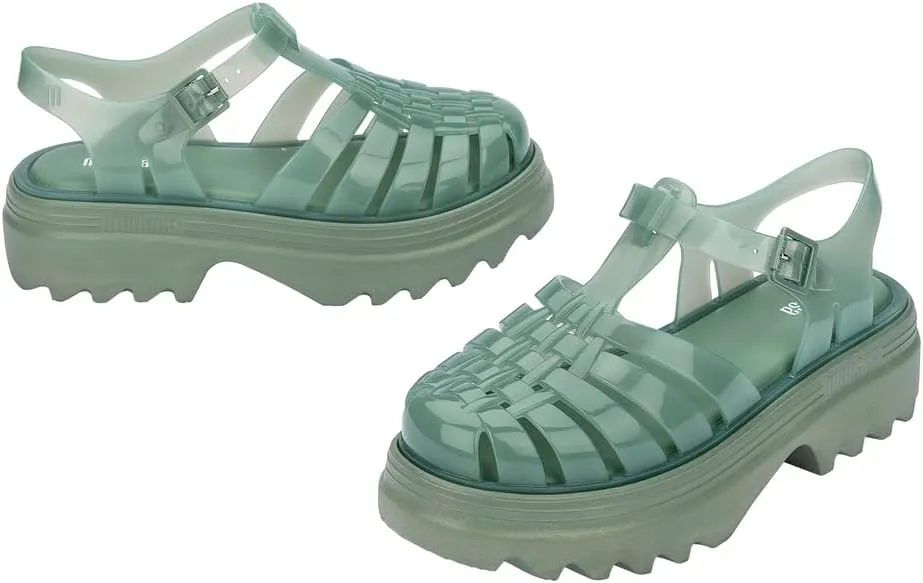 Melissa Possession Platform II Jelly Sandals for Women – Classic Fisherman-Style Chunky Platform with Adjustable Ankle Strap, Lightweight EVA Sole, and Non-Slip Traction