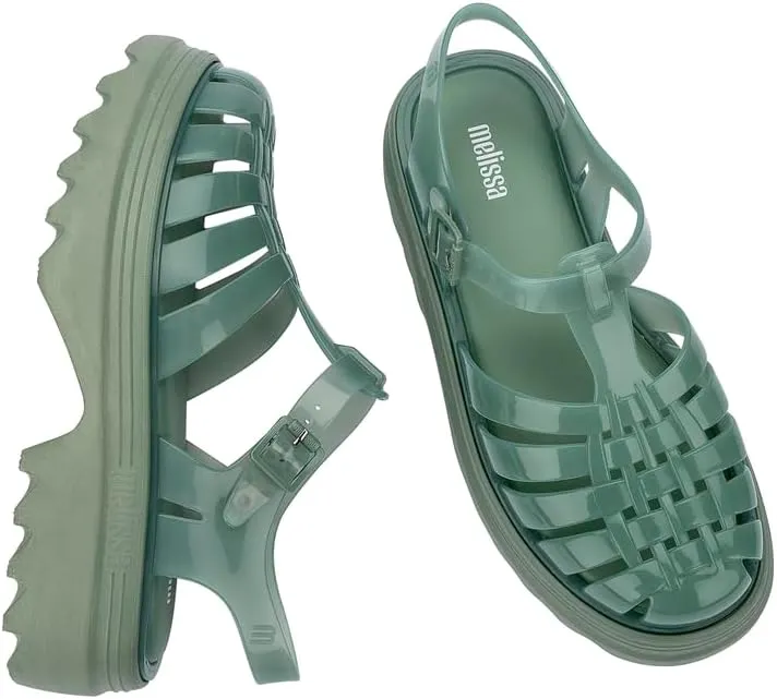 Melissa Possession Platform II Jelly Sandals for Women – Classic Fisherman-Style Chunky Platform with Adjustable Ankle Strap, Lightweight EVA Sole, and Non-Slip Traction