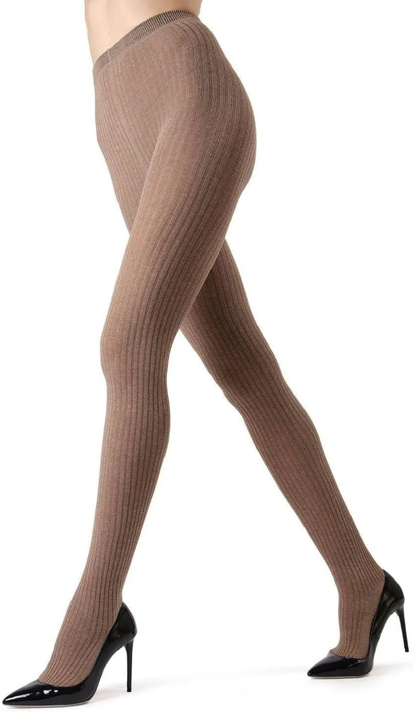 MeMoi Boston Ribbed Cotton Tights for Women, Cozy and Warm Durable Sweater Tights - Sizes Small to Queen 2