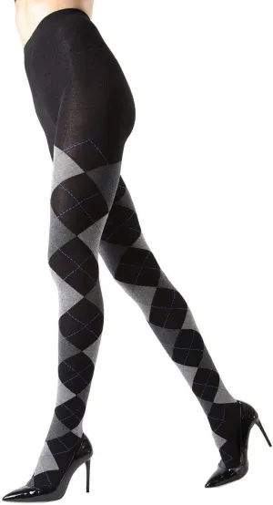 MeMoi Classic Argyle Cotton Tights for Women, Cozy and Stlylish Patterned Sweater Tights - Sizes Small to 6x