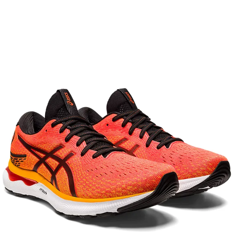 Mens Asics Gel Nimbus 24 Cherry Tomato/Black