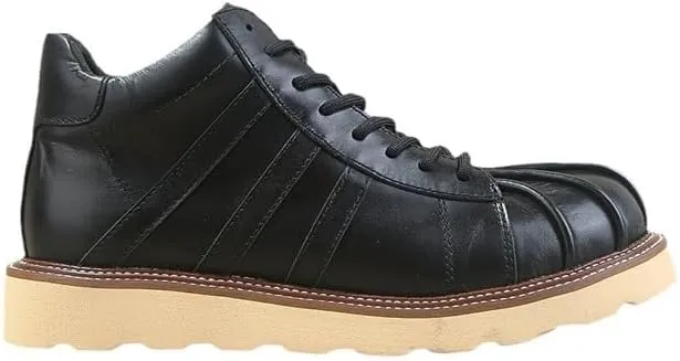 Men's Autumn Winter Vintage Casual High-top Boots British Versatile Leather Shoes Work Boots Shell Suitable for Business Offices