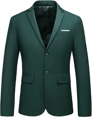 Mens Blazer Jacket Casual 2 Buttons Suit Jacket Single Breasted Sport Coats Modern Wedding Tux Blazer