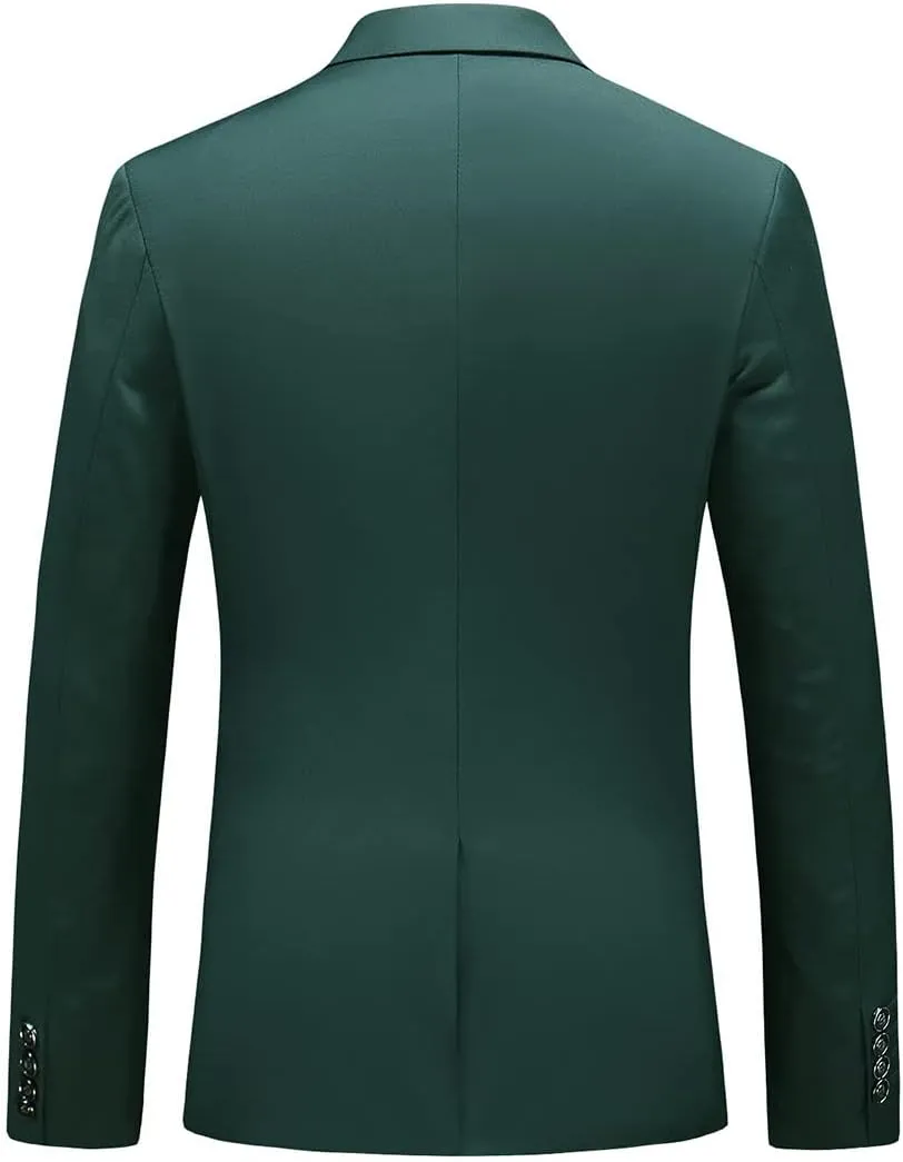Mens Blazer Jacket Casual 2 Buttons Suit Jacket Single Breasted Sport Coats Modern Wedding Tux Blazer