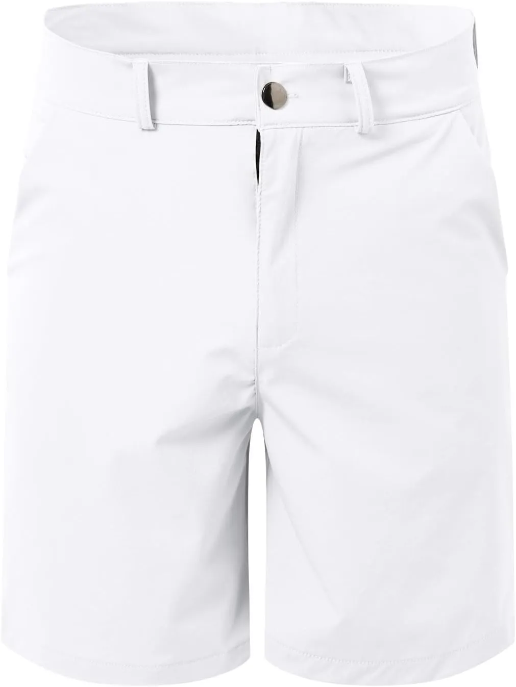 Men's Casual Chino Shorts Comfort Stretch Classic-Fit Flat Front Solid Summer Beach Shorts