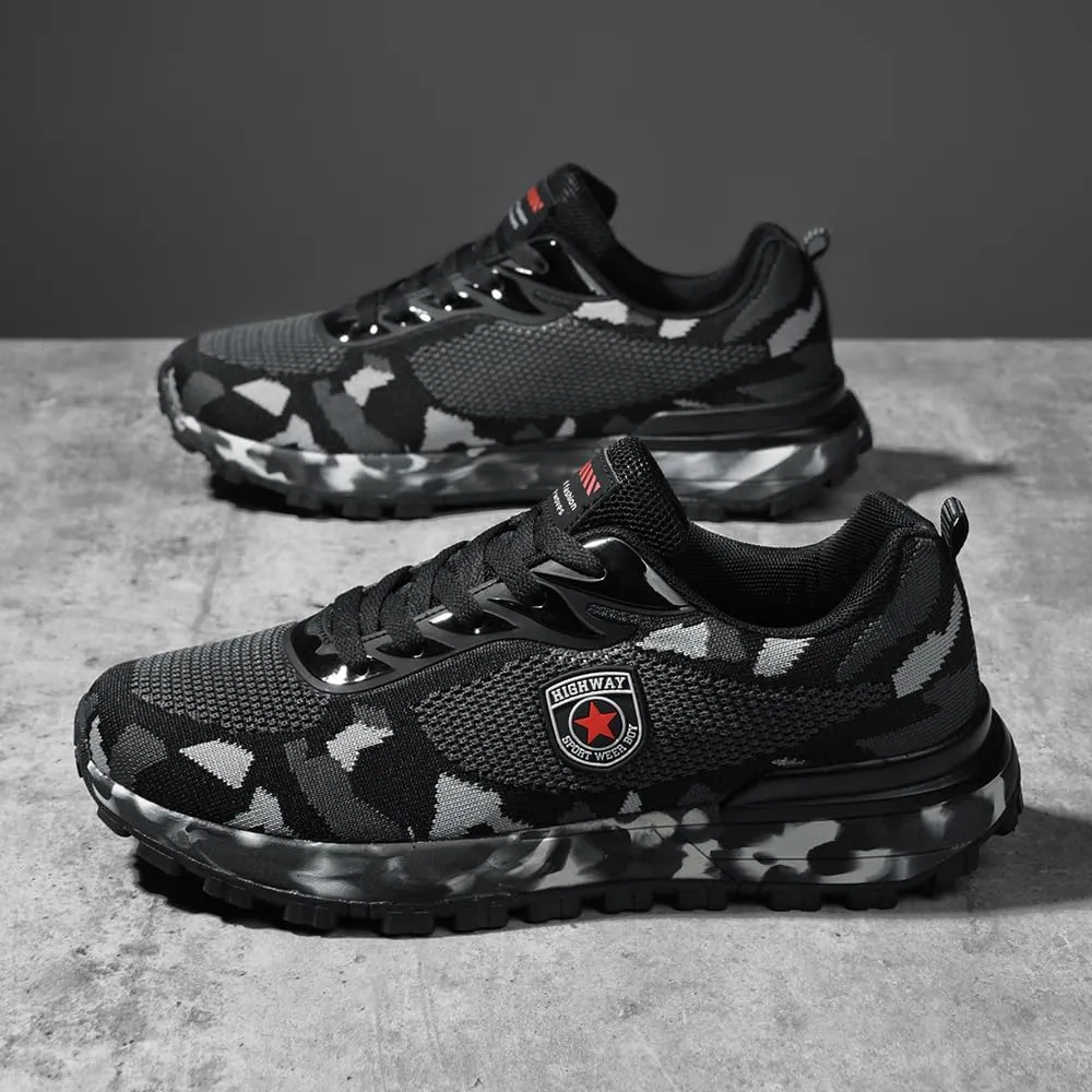 Men's Cross Country Running Shoes for Outdoor Climbing Hiking Casual Training Camouflage Shoes