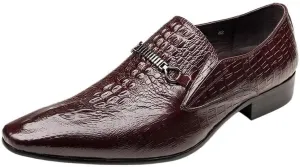 Men's Dress Shoes Crocodile Pattern Pointed Toe Business Shoes Work Men Dress Shoes Male Wedding Footwear