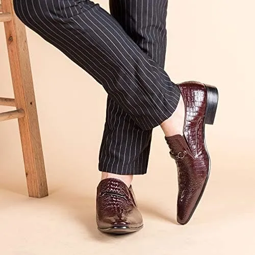 Men's Dress Shoes Crocodile Pattern Pointed Toe Business Shoes Work Men Dress Shoes Male Wedding Footwear