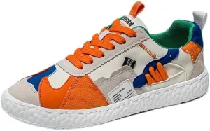 Men's Fashionable Casual Sneakers - Solid Color, Thick Sole, Non-Slip & Durable, Lace-Up, Versatile for All Seasons
