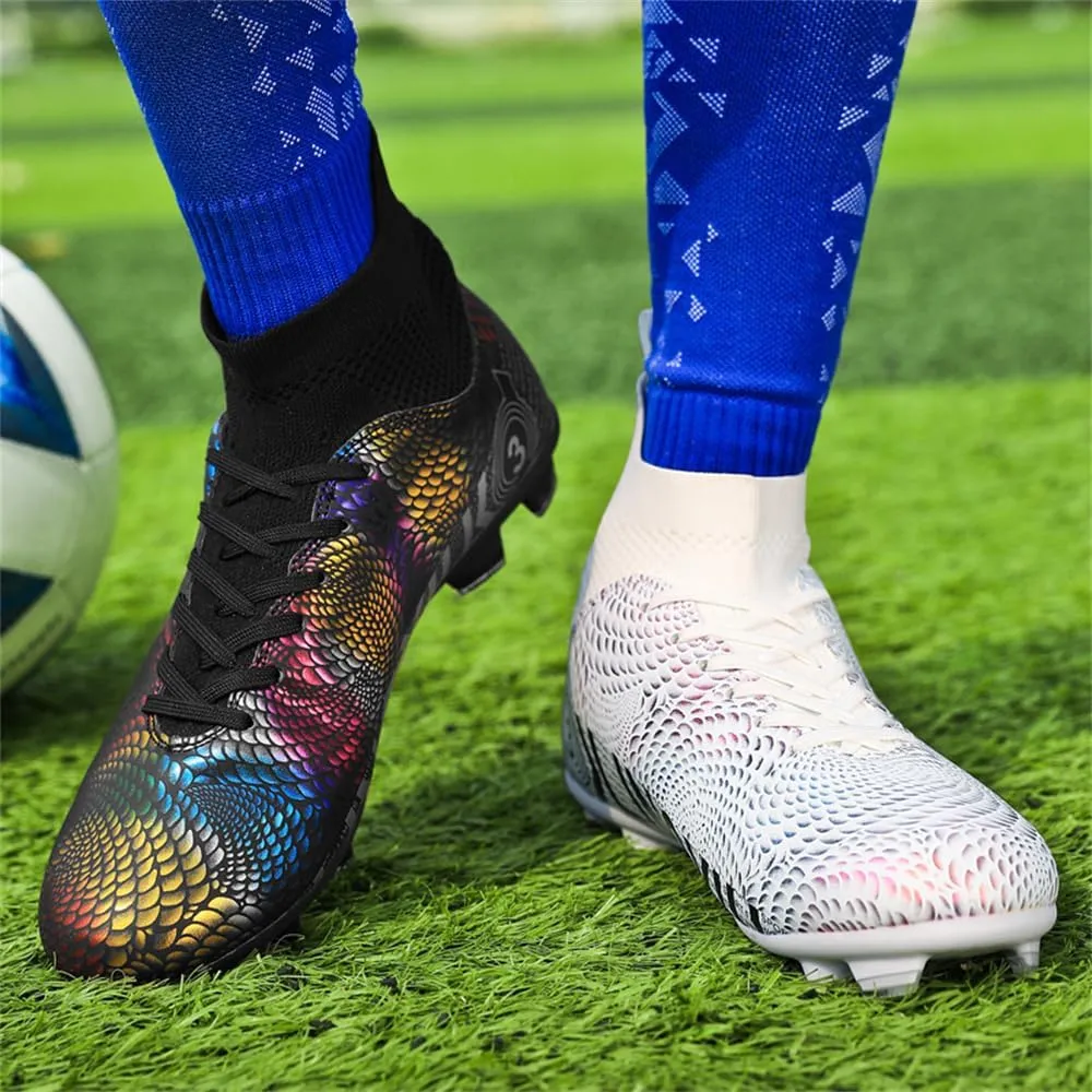 Men's Football Boots Spikes High Top Unisex Outdoor/Indoor Training Sneakers - Lawn Outdoor Youth Football Boots