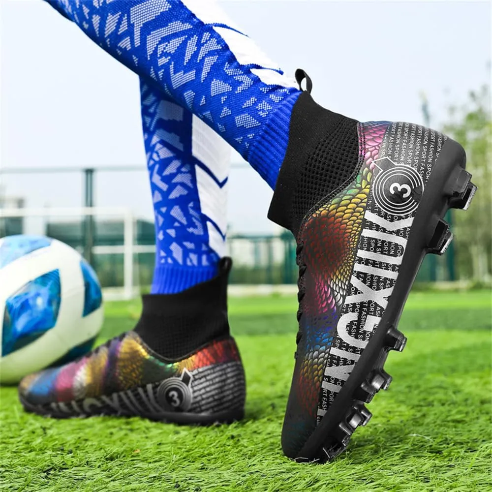 Men's Football Boots Spikes High Top Unisex Outdoor/Indoor Training Sneakers - Lawn Outdoor Youth Football Boots