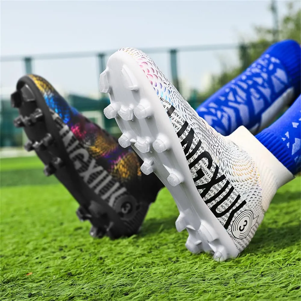 Men's Football Boots Spikes High Top Unisex Outdoor/Indoor Training Sneakers - Lawn Outdoor Youth Football Boots