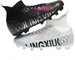 Men's Football Boots Spikes High Top Unisex Outdoor/Indoor Training Sneakers - Lawn Outdoor Youth Football Boots