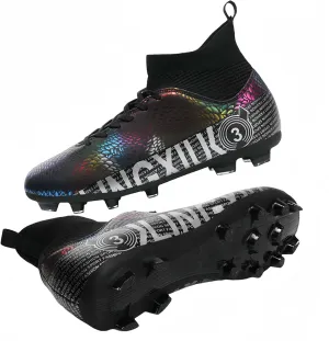 Men's Football Boots Spikes High Top Unisex Outdoor/Indoor Training Sneakers - Lawn Outdoor Youth Football Boots