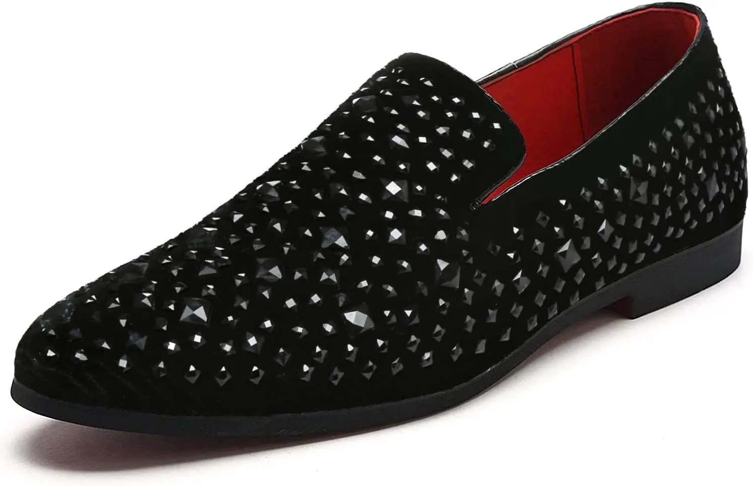 Men's Glitter Loafers Slip on Leather Wedding Party Dress Penny Smoking Sparkly Shoes