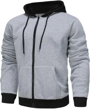 Mens Hoodies Sports Hooded Sweatshirts Gym Long Sleeve Hoodies Casual Zip Up Hoodies Fall Pullover Winter Shirts