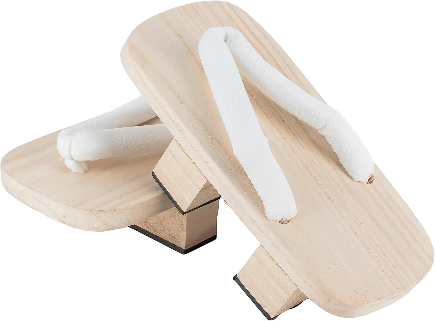 Men's Japanese Double Toothed Wooden Clogs Versatile Summer White woodwooden Slippers COS Elevated Thick Sole Shoes Clogs