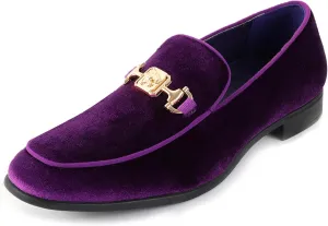 Men's Penny Slip-on Velvet Loafer Luxury Suede Tuxedo Dress Shoes Fancy Smoking Slipper Party Prom Wedding Shoes Comfortable Lightweight