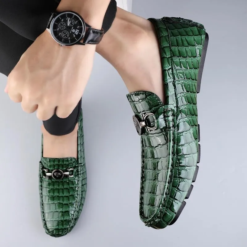 Men's Slip-On Oxfords Shoes Modern Classic Leather Dress Shoes Business Office Casual Derby Shoes