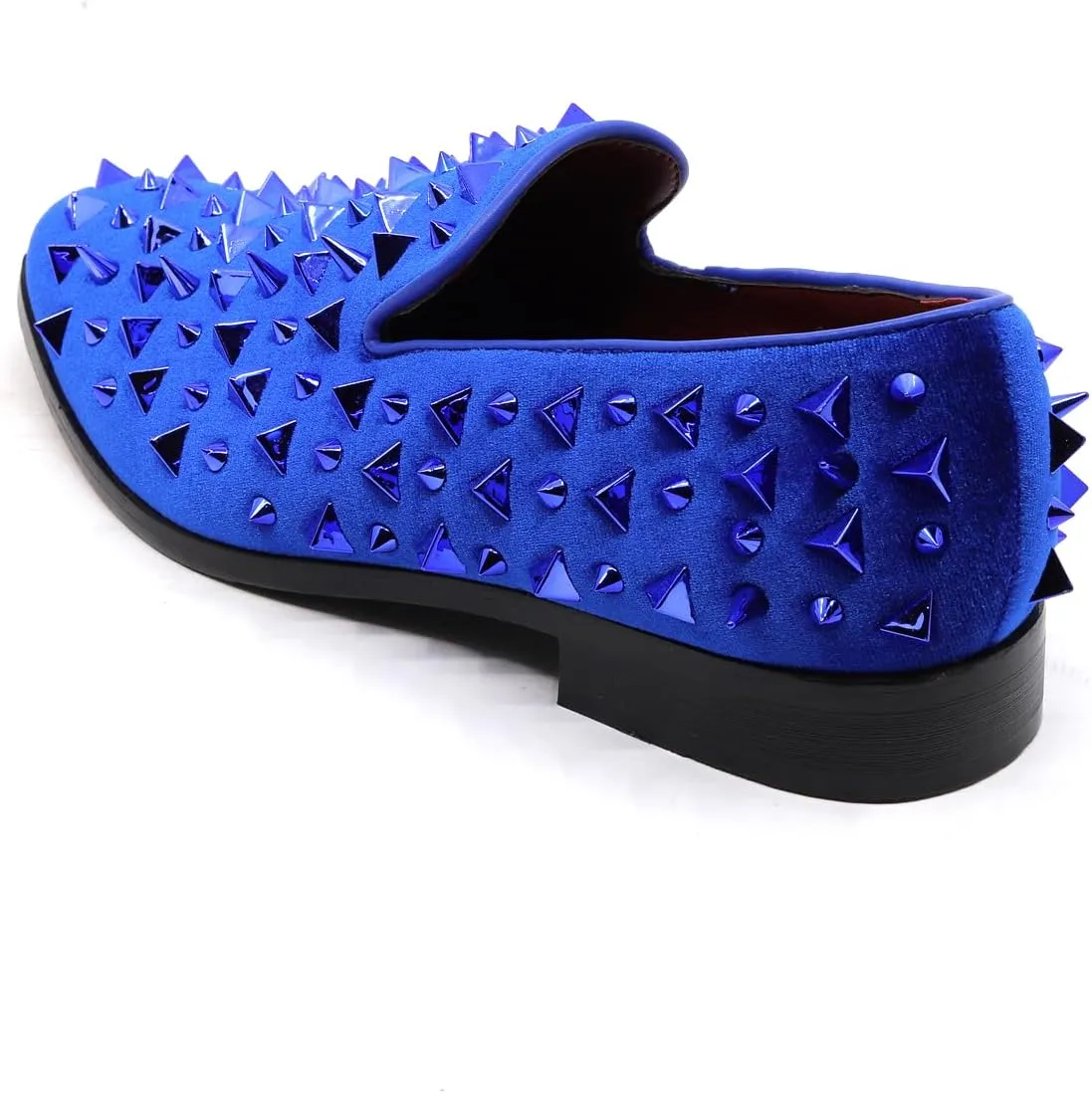 Metrocharm Men's Velvet Fashion Smoking Spike Slipper Dress Tuxedo Loafer Slip On Shoe SM-09