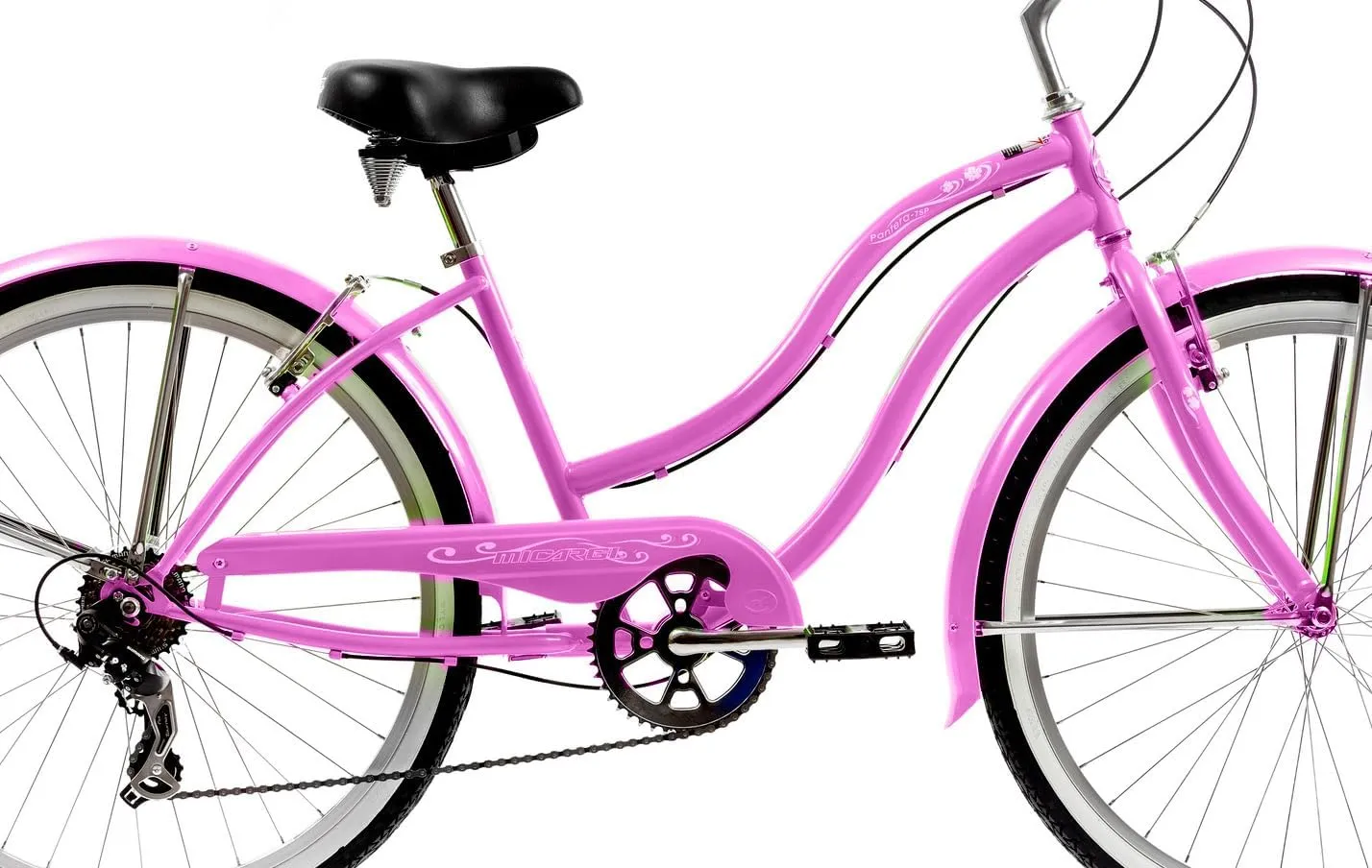 MICARGI Pantera 7 Speed Cruiser Bicycle,26 Inch Adult Complete Cruiser Commuting Bikes