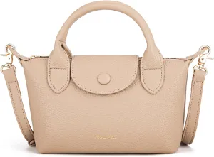 Milan Chiva Mini Crossbody Bag for Women Chic Elegant Satchel Small Top Handle Purse Lightweight