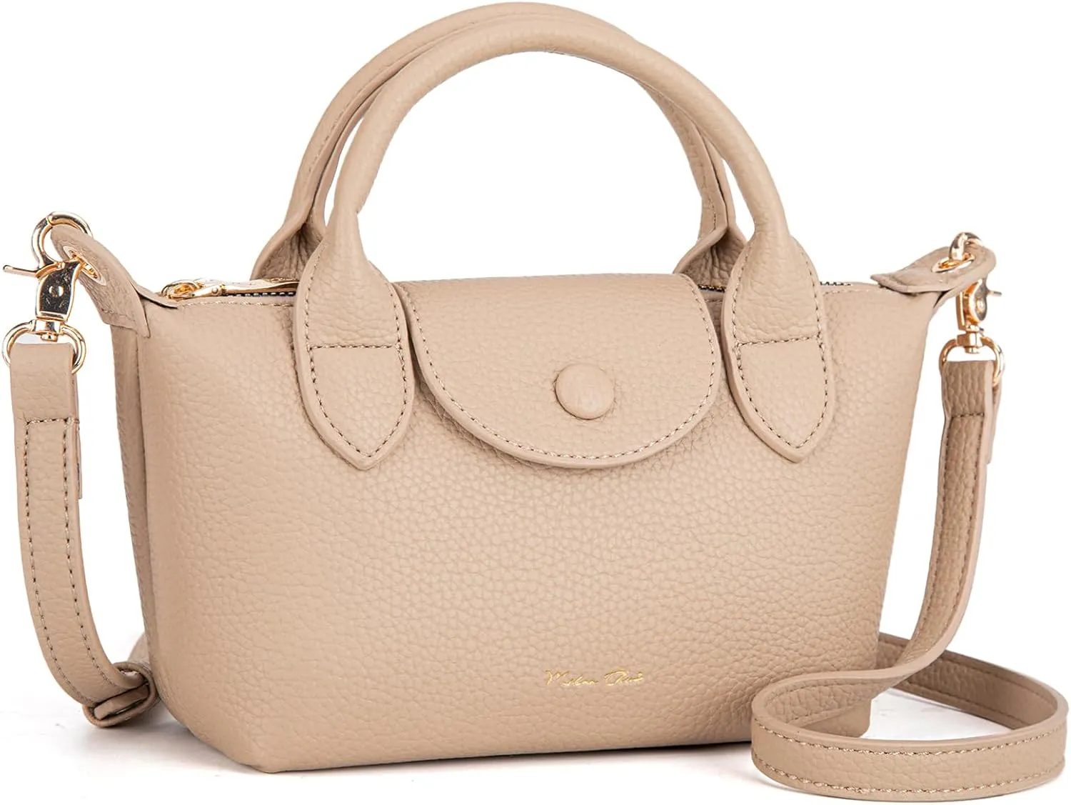 Milan Chiva Mini Crossbody Bag for Women Chic Elegant Satchel Small Top Handle Purse Lightweight