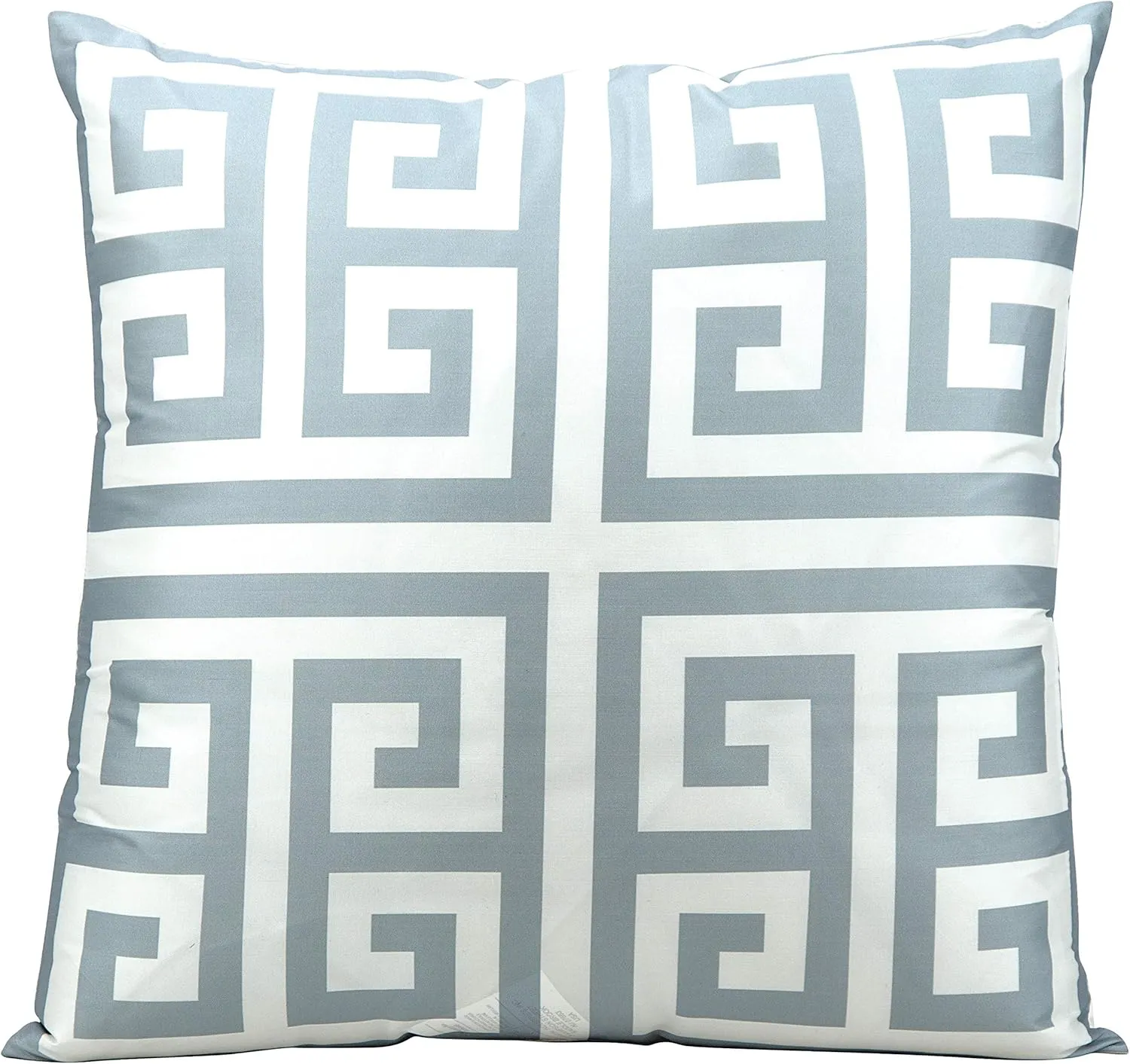 Mina Victory Outdoor Pillows Greek Key Poly Outdr Grey 20" x 20" Throw Pillow