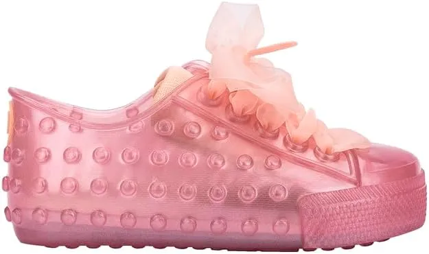 mini melissa Polibolha II for Babies and Toddlers - Lace-Up Jelly Sneaker Featuring Disney Characters, Jelly Shoes for Toddlers, Little Girls Tennis Shoes