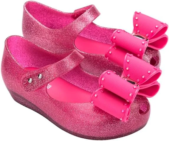 mini melissa Ultragirl Classic Bow Mary Jane Flats for Babies & Toddlers