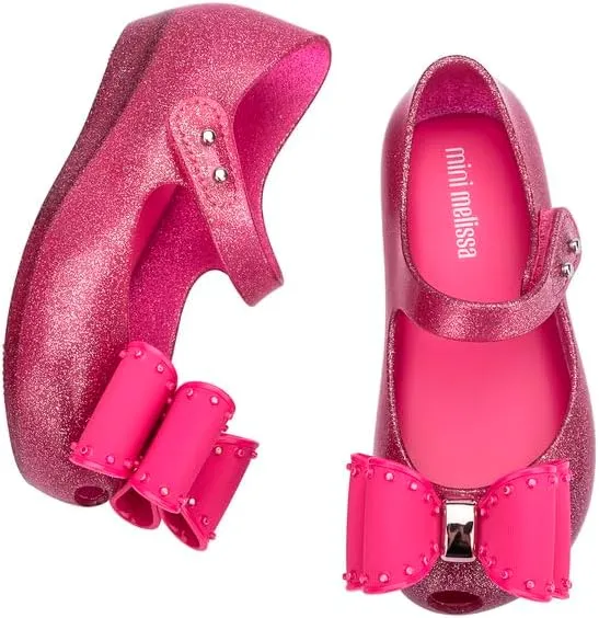 mini melissa Ultragirl Classic Bow Mary Jane Flats for Babies & Toddlers