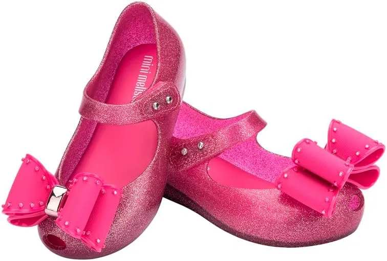 mini melissa Ultragirl Classic Bow Mary Jane Flats for Babies & Toddlers