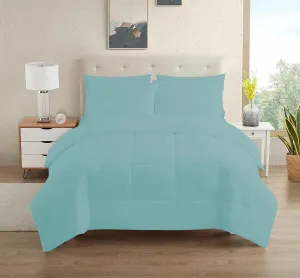 Misty Blue Dorm Room Essentials College Bed in a Bag 100% Cotton 5 Piece Bedding Comforter Set for College Students Boys and Girls (Size_Twin XL)